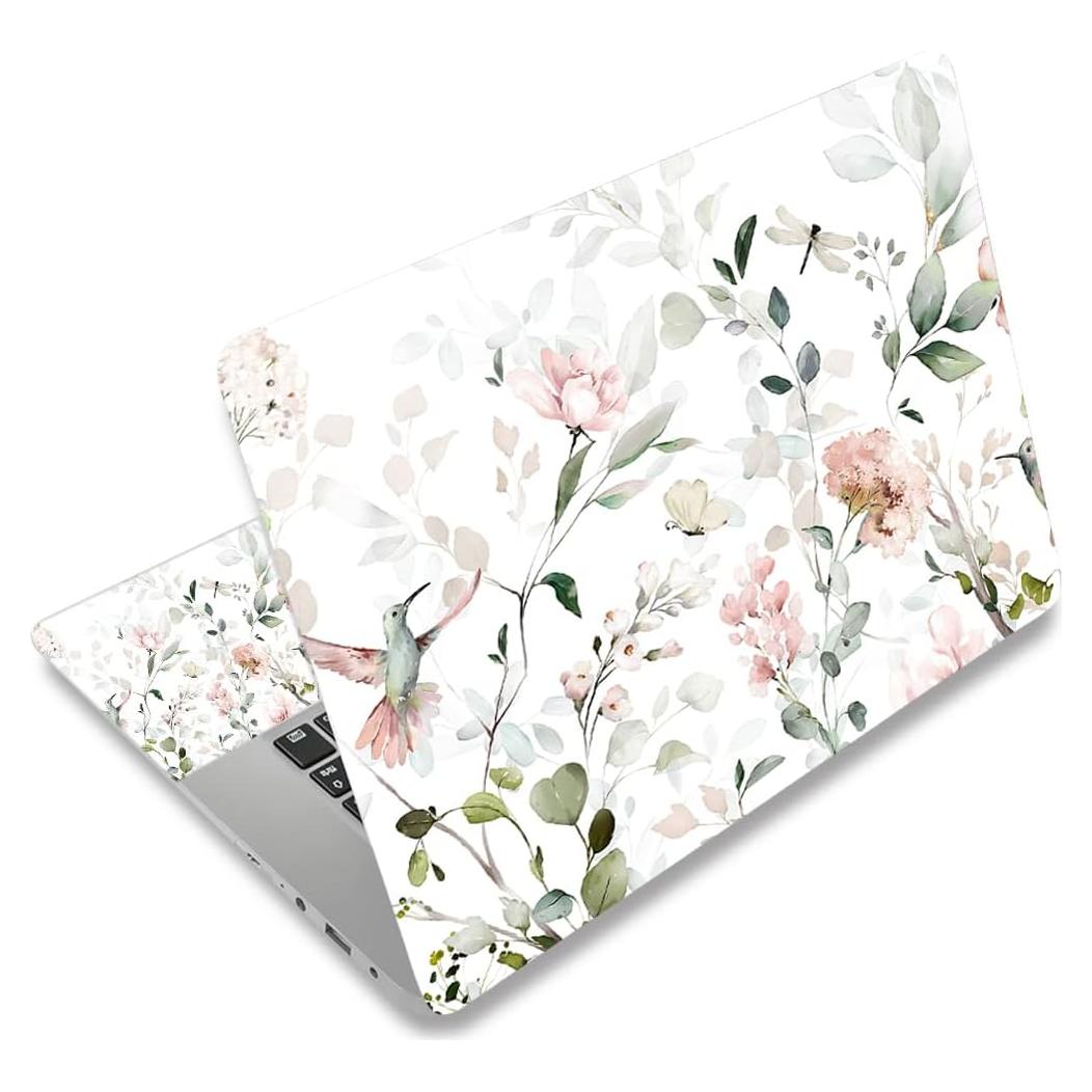 Pegatina para Laptop RICHEN 15.6" Flores y Aves Vinilo Protector