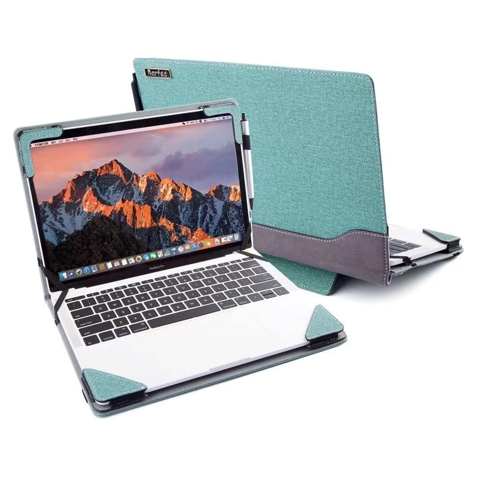 Funda para Laptop 15.6" Berfea PU Cuero Azul Protector