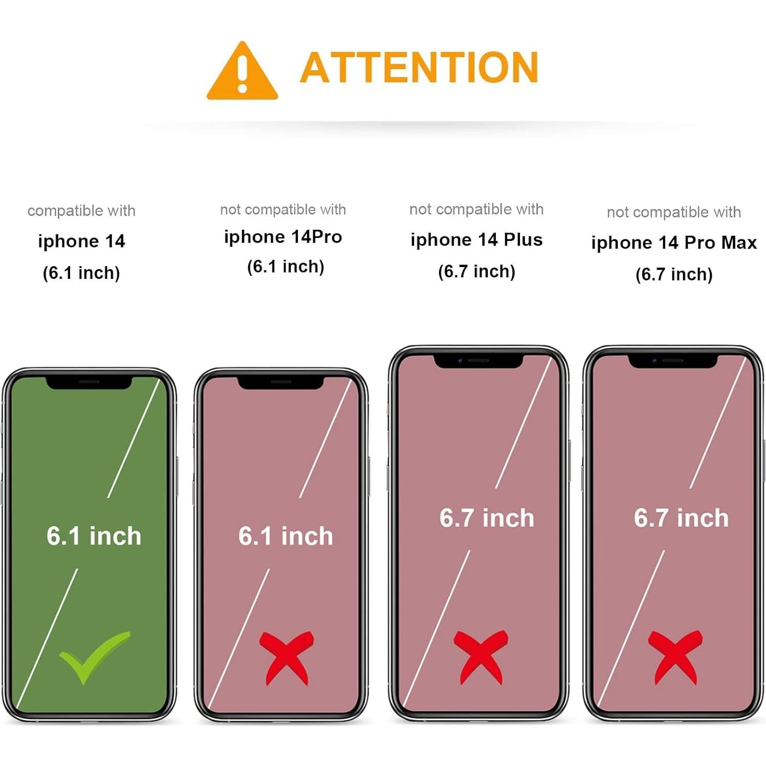 Funda de iPhone 14 KIHUWEY con billetera y soporte - Cuero Marrón