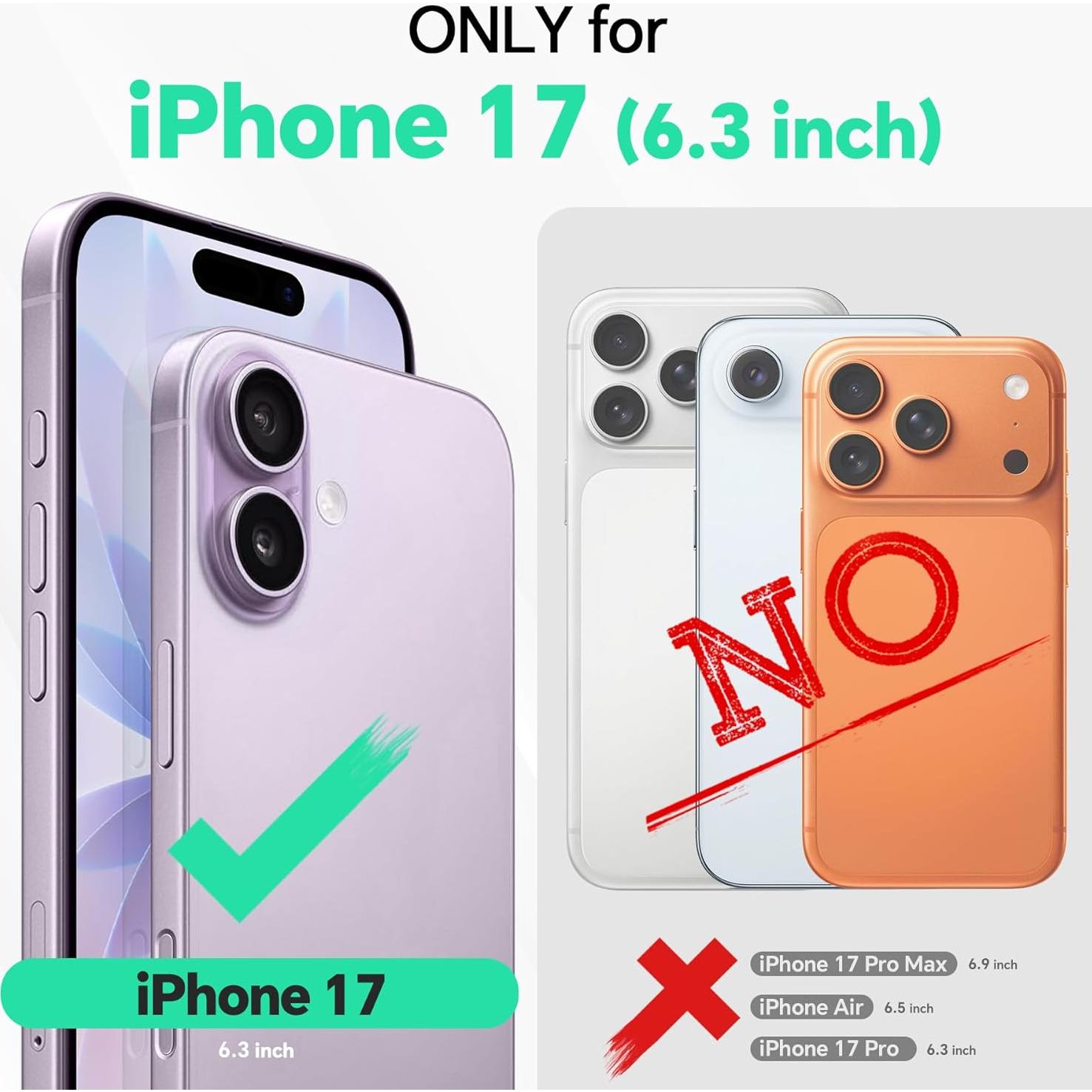 Funda Cartera TUCCH para iPhone 17 - Cuero PU, Bloqueo RFID, 4 Tarjetas