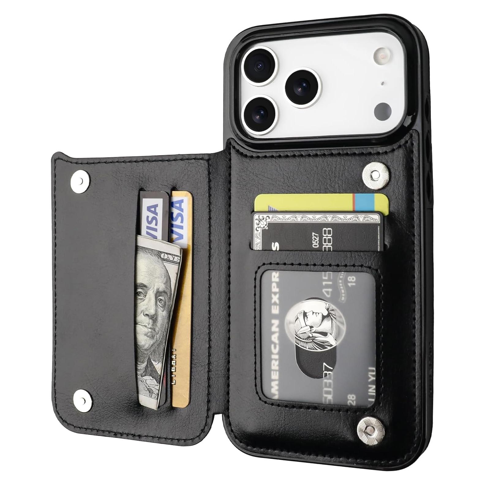 Funda de Cartera ONETOP para iPhone 17 Pro Max - Negro