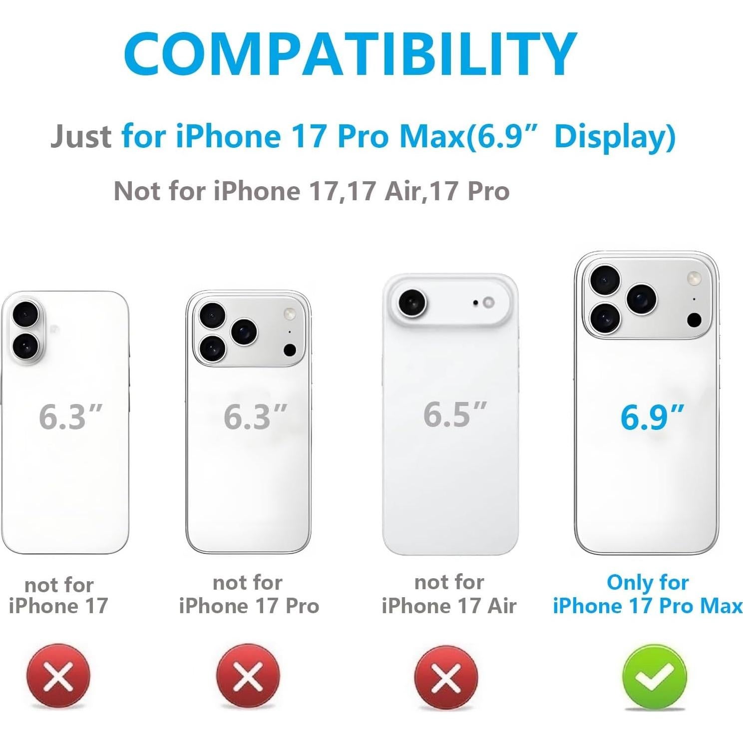 Funda de Cartera ONETOP para iPhone 17 Pro Max - Negro