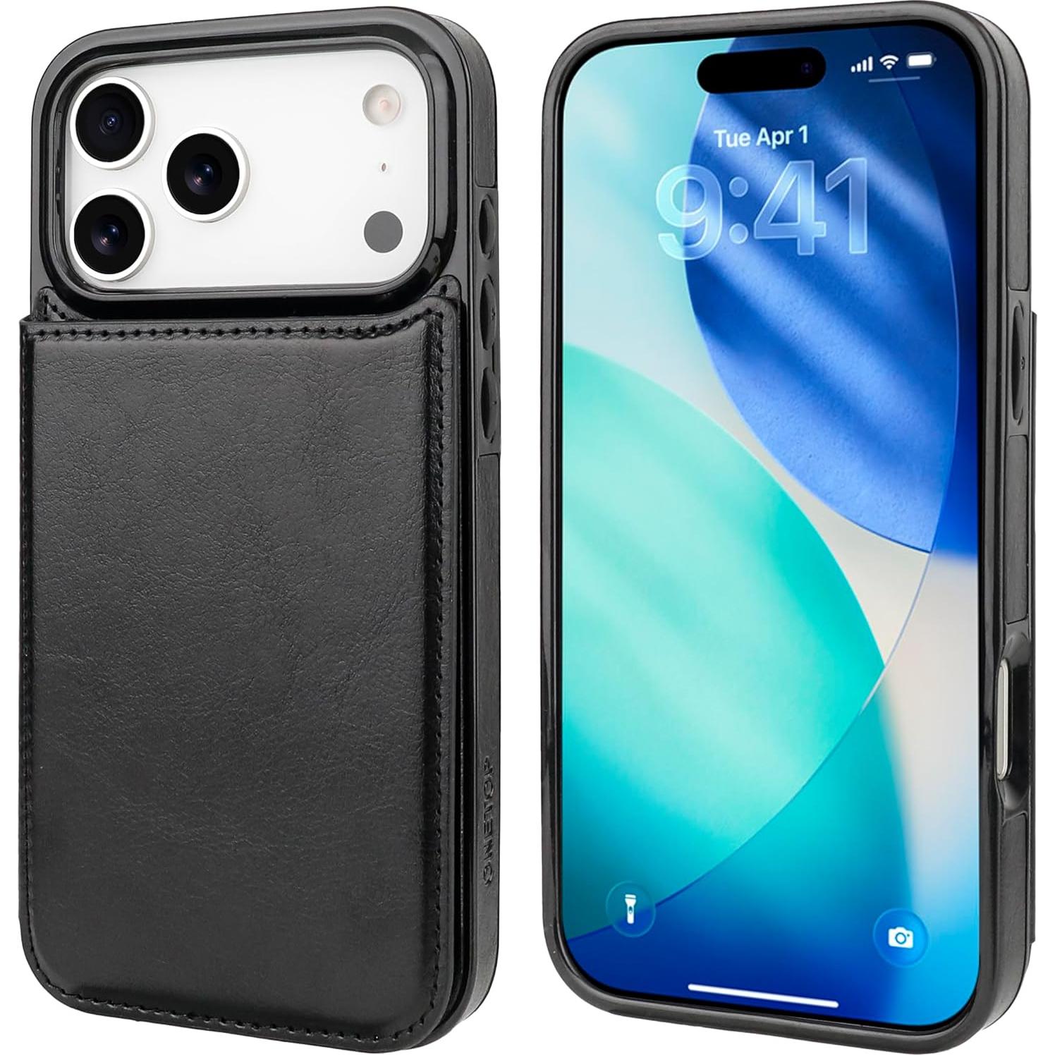 Funda de Cartera ONETOP para iPhone 17 Pro Max - Negro
