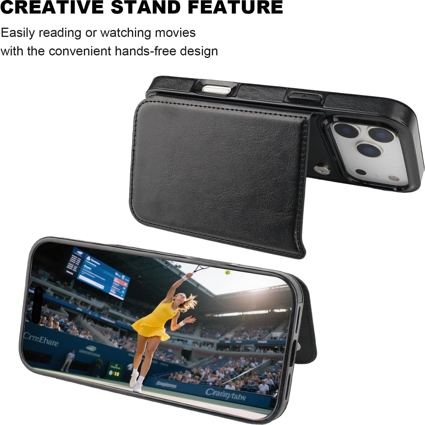 Funda de Cartera ONETOP para iPhone 17 Pro Max - Negro