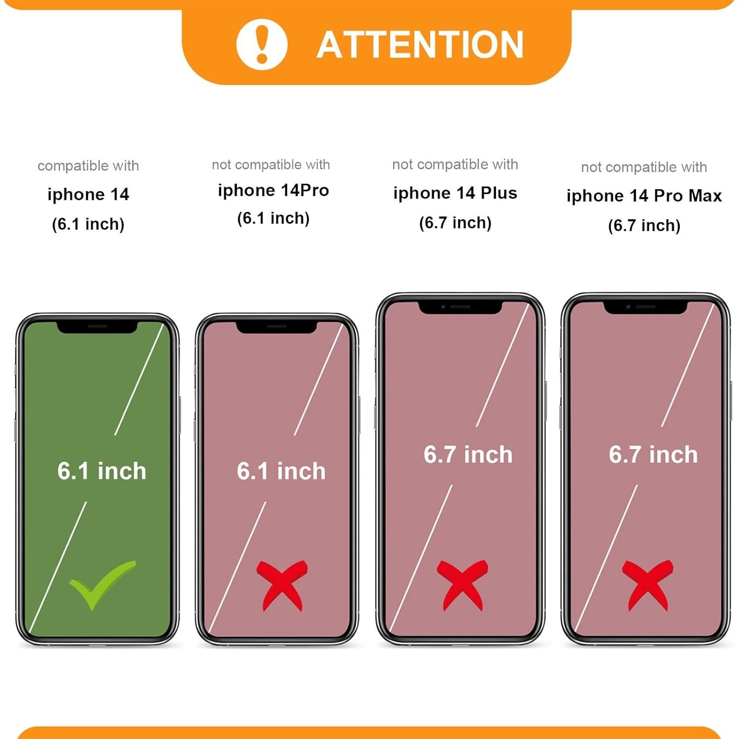 Funda Cartera Desmontable Bocasal para iPhone 14 Marrón 6.1"