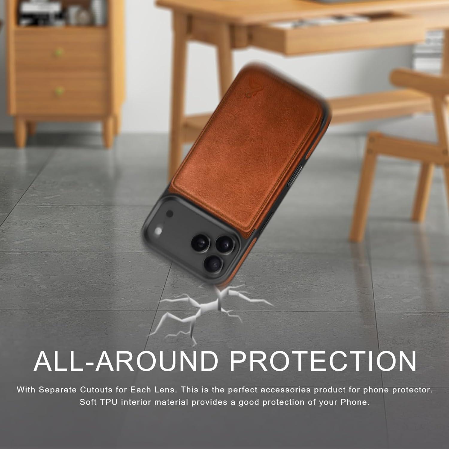 Funda para iPhone 17 Pro Max DJDUCK con soporte para tarjetas RFID