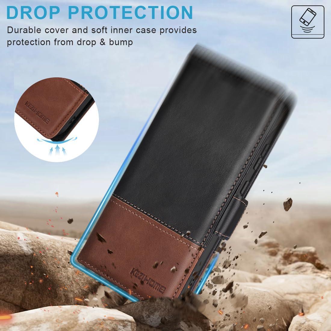 Funda de Cuero KEZiHOME para Samsung Galaxy S25 Ultra - RFID