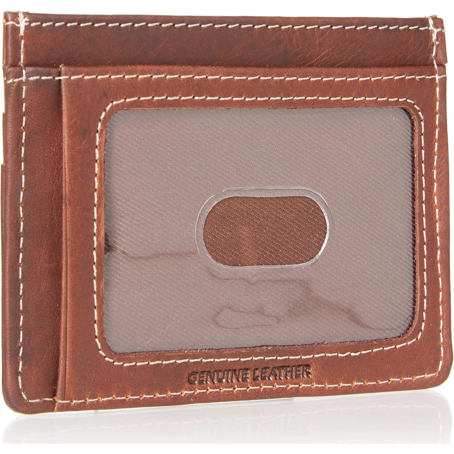 Cartera Slim para Hombre Lucky Brand Cuero Marrón RFID