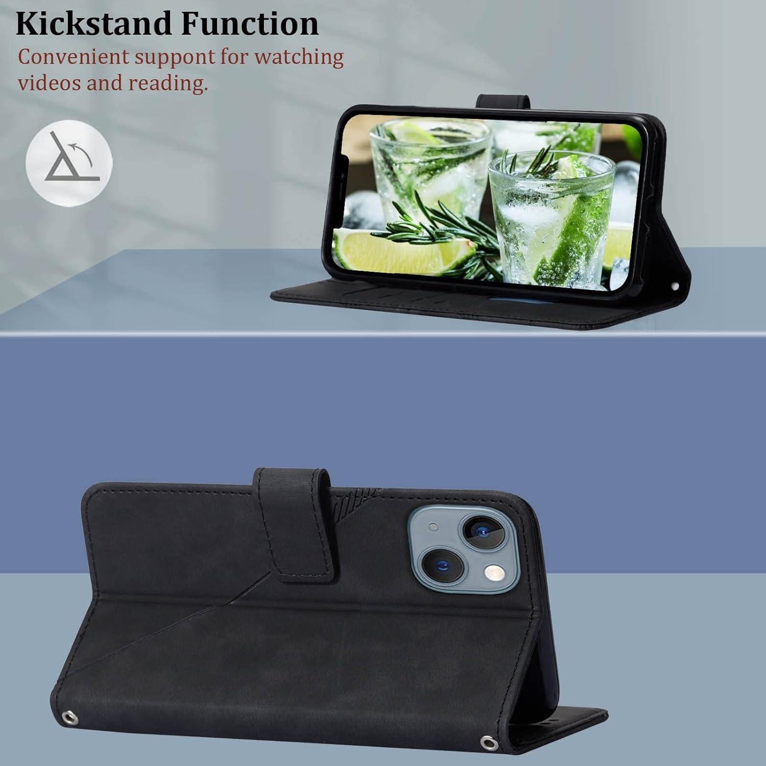 Funda de Cartera para iPhone 13/14 Moment Dextrad - Negro