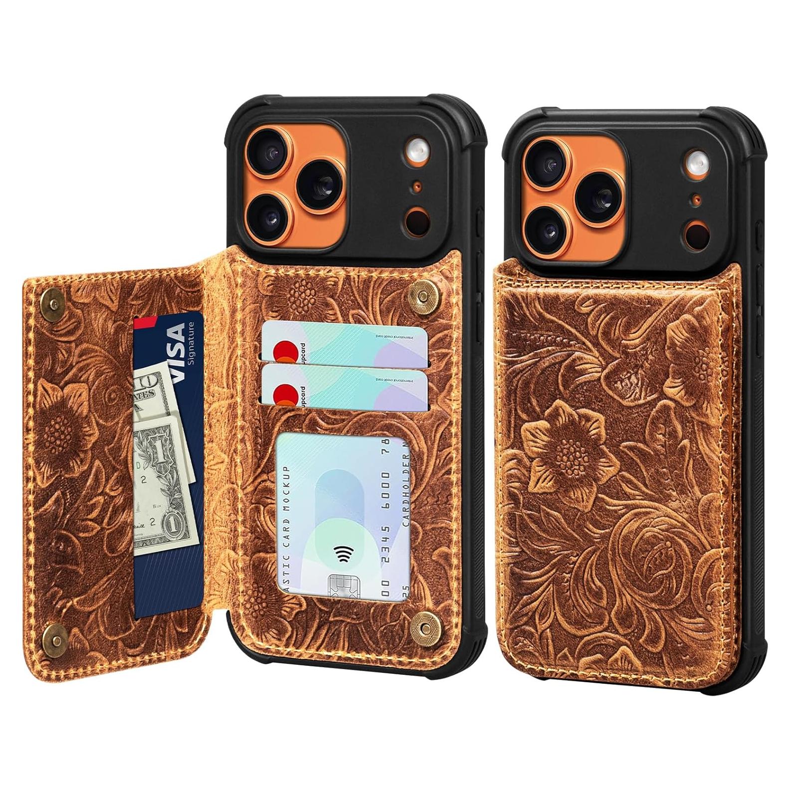 Funda de Cuero Genuino RMAWRAD para iPhone 17 Pro Max 6.9"