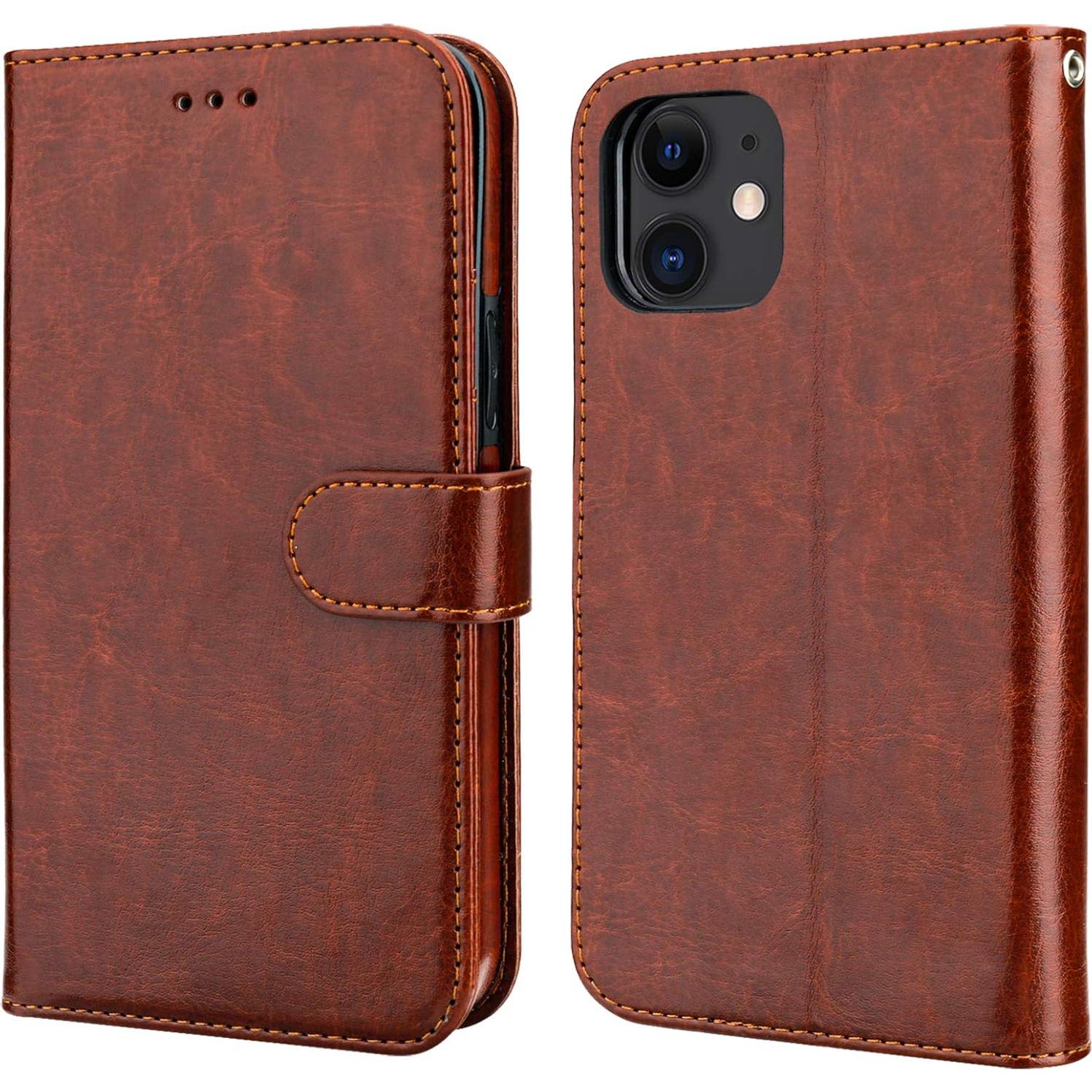 Funda de Cartera Desmontable Bocasal para iPhone 11 6.1" Marrón