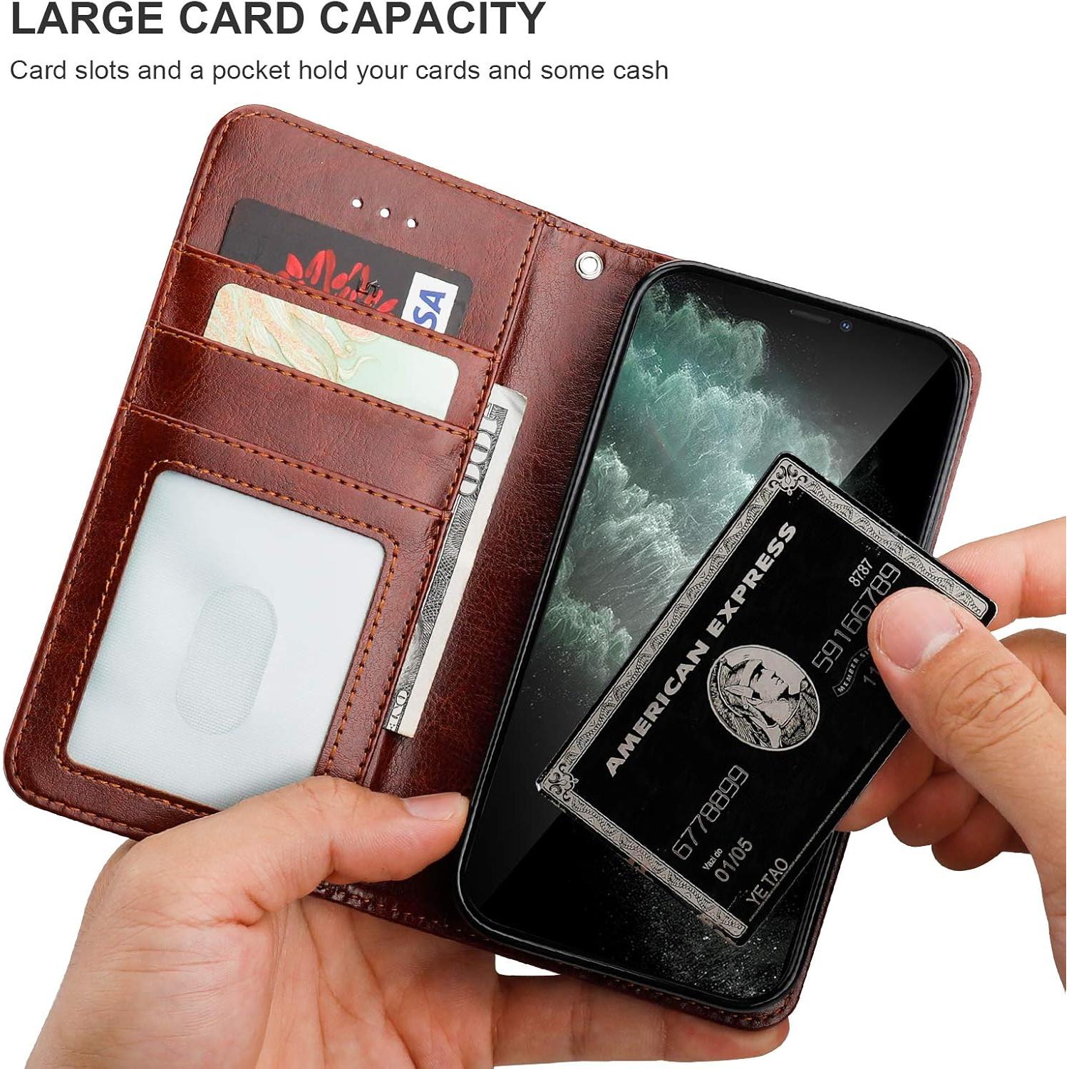 Funda de Cartera Desmontable Bocasal para iPhone 11 6.1" Marrón