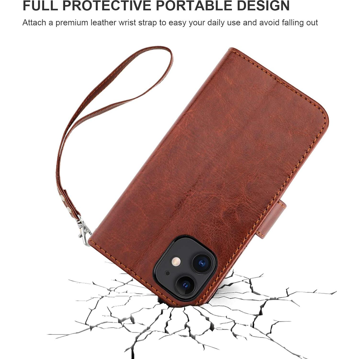 Funda de Cartera Desmontable Bocasal para iPhone 11 6.1" Marrón
