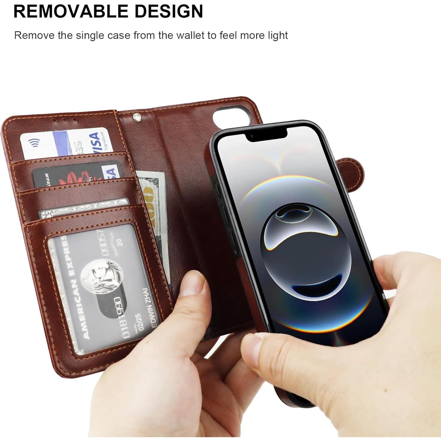 Funda Cartera Desmontable Bocasal para iPhone 16e 6.1" RFID