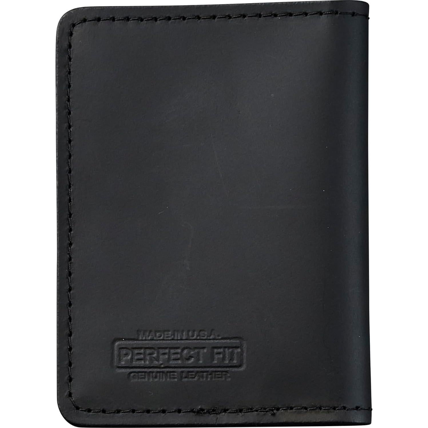 Cartera Bifold de Cuero Perfect Fit Shield 503 Negro ID y Tarjetas