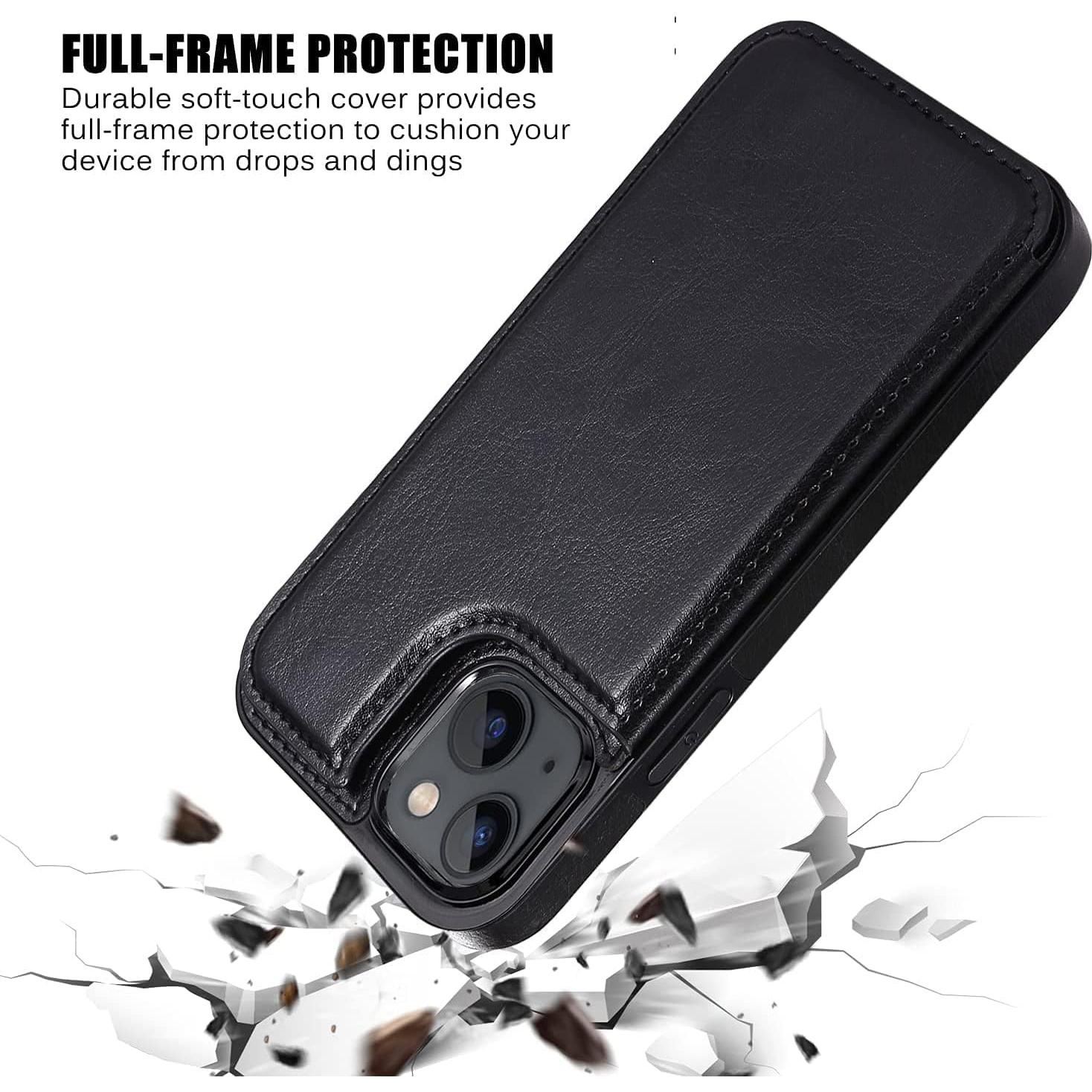 Funda Cartera JOYAKI para iPhone 15 con Soporte y Protector