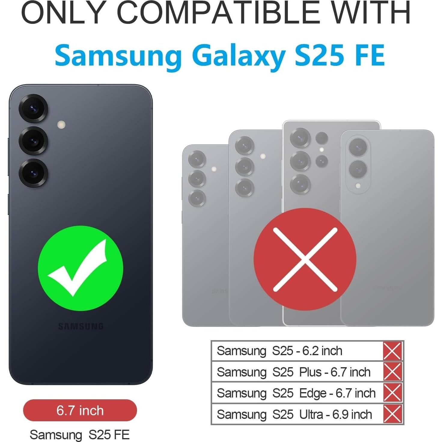 Funda billetera Samsung Galaxy S25 FE Cuero PU Marrón RFID