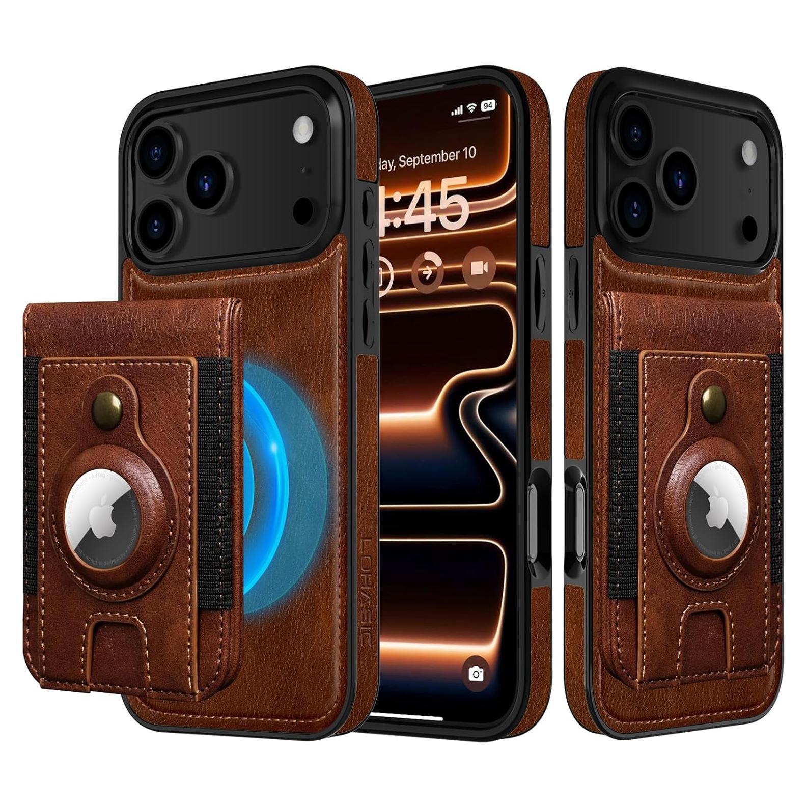 Funda Cartera LOHASIC para iPhone 17 Pro Max 6.9" Marrón