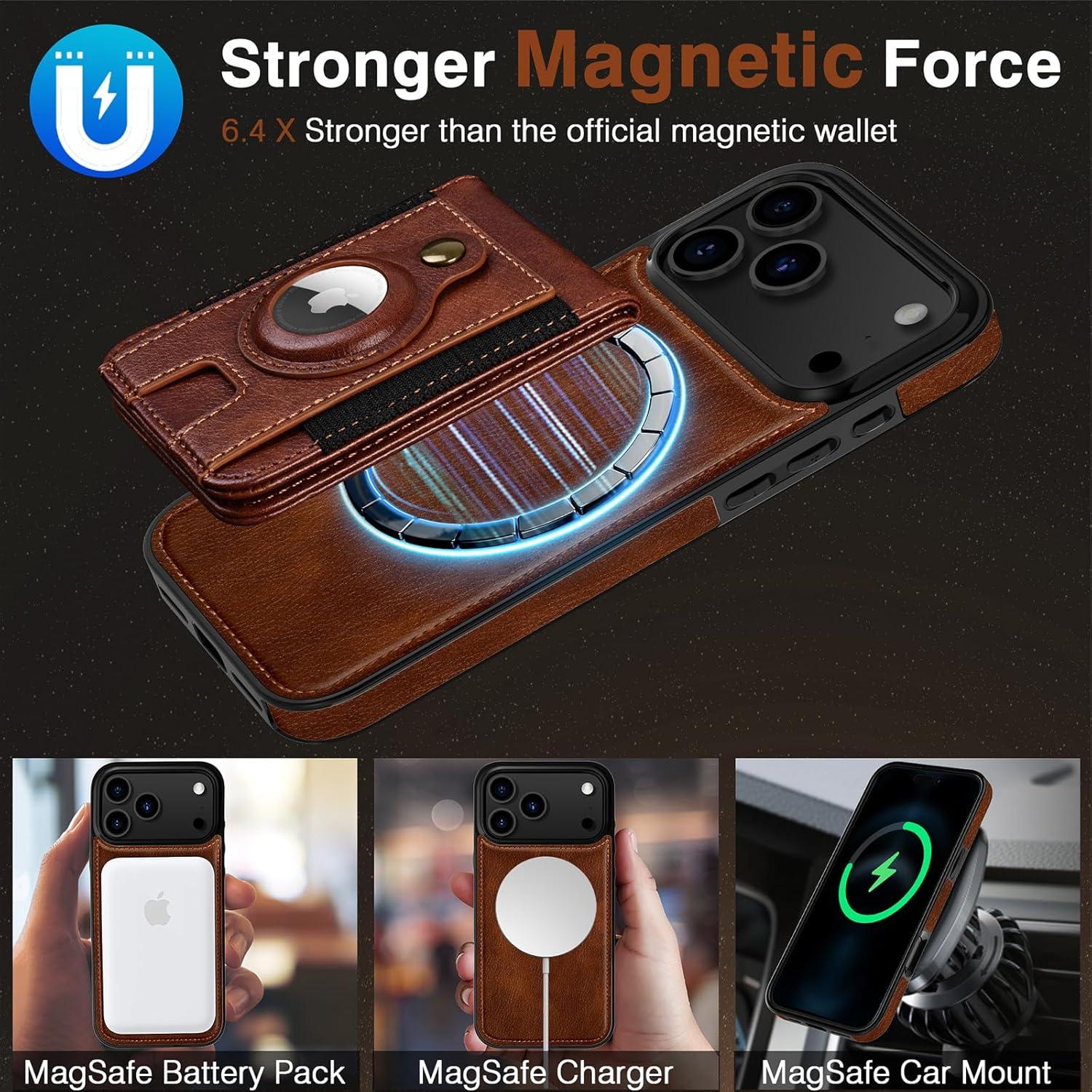 Funda Cartera LOHASIC para iPhone 17 Pro Max 6.9" Marrón