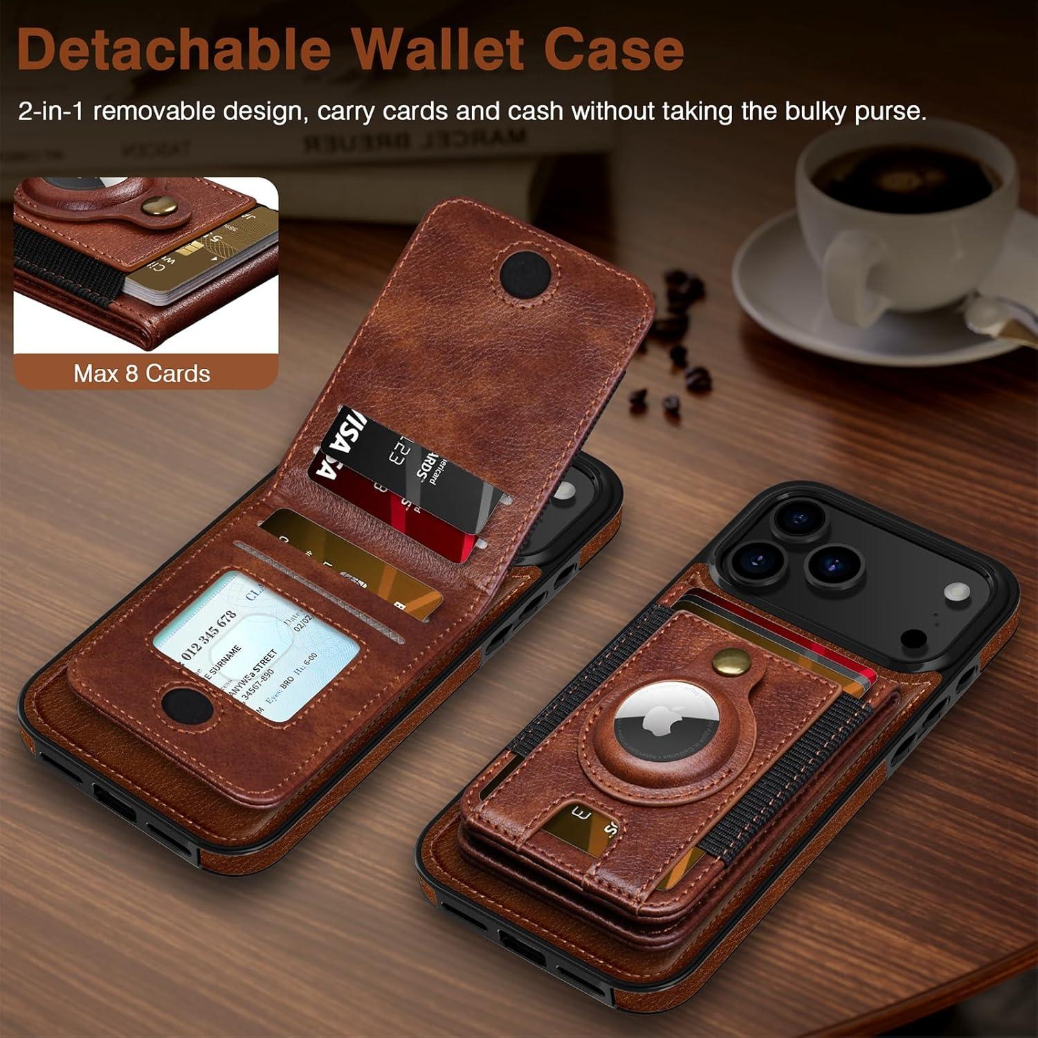 Funda Cartera LOHASIC para iPhone 17 Pro Max 6.9" Marrón