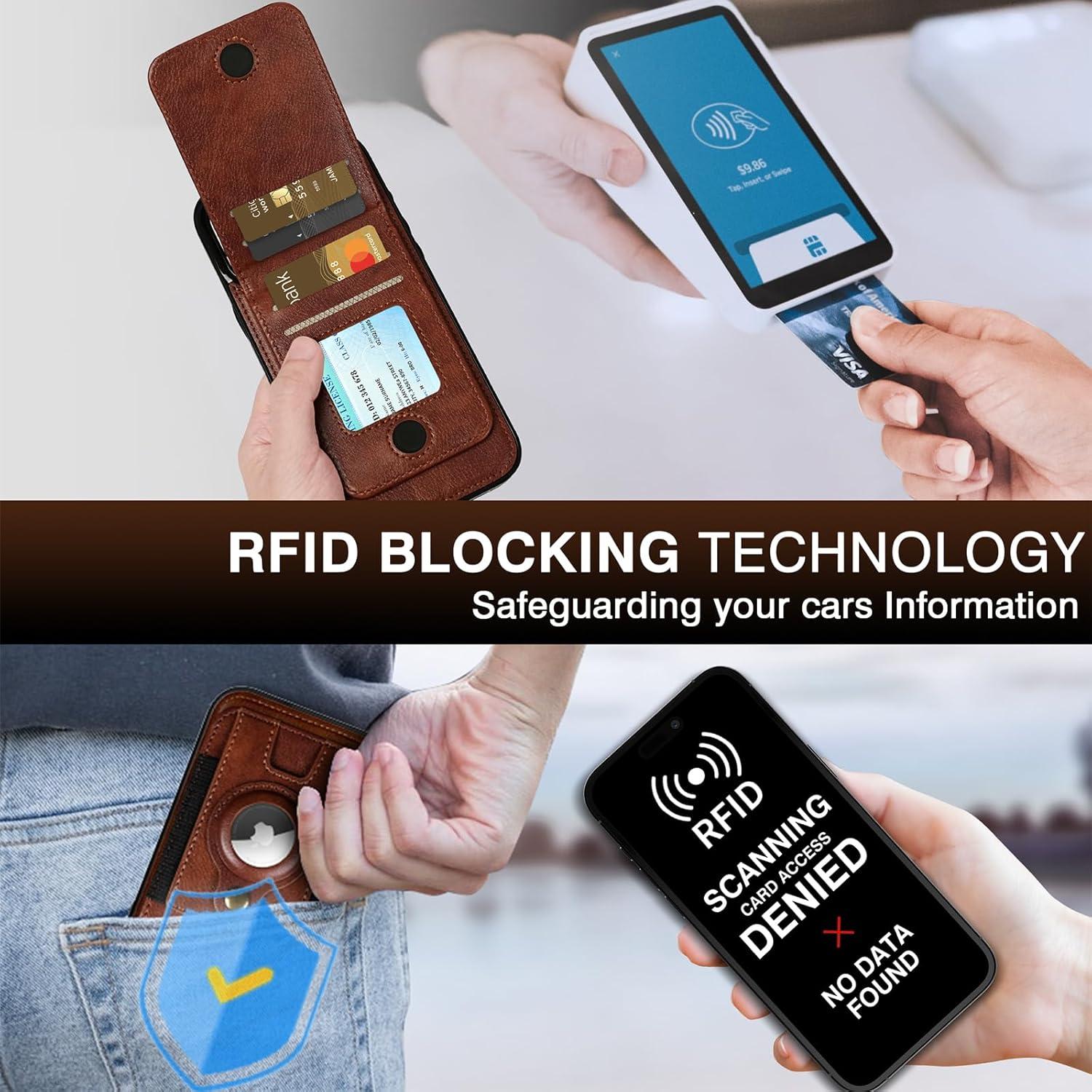 Funda Cartera LOHASIC para iPhone 17 Pro Max 6.9" Marrón