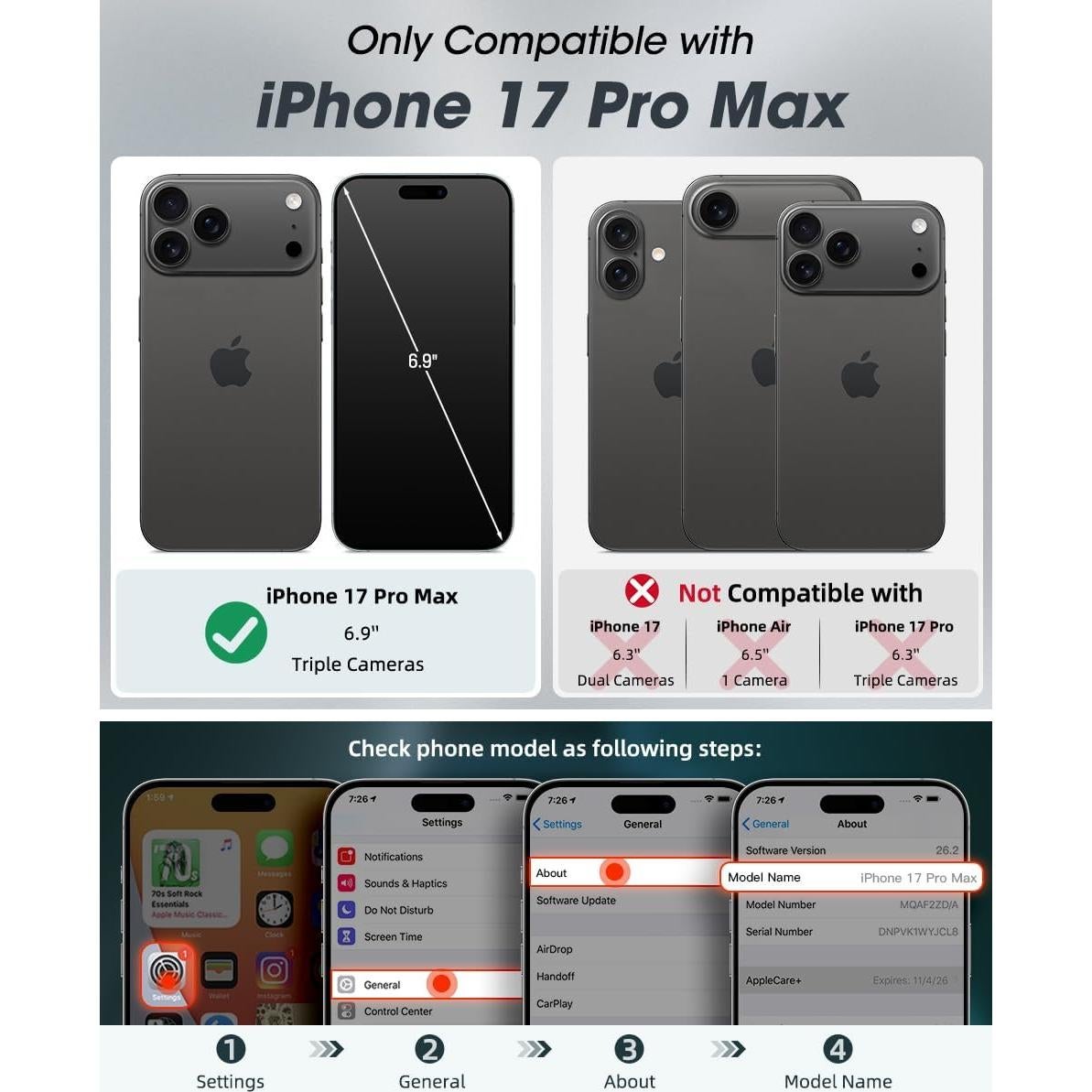 Funda Cartera OCASE para iPhone 17 Pro Max - Cuero PU Marrón