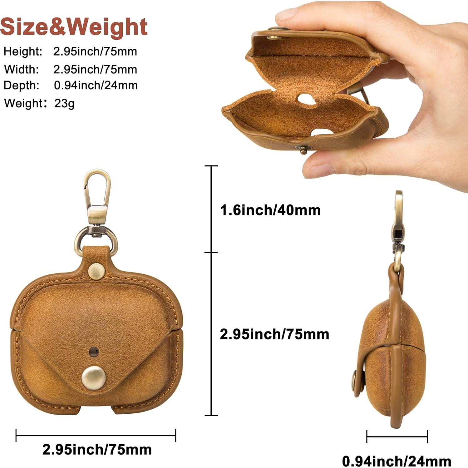 Funda de Carga de Cuero Crazy Horse para AirPods Pro 2019/2022