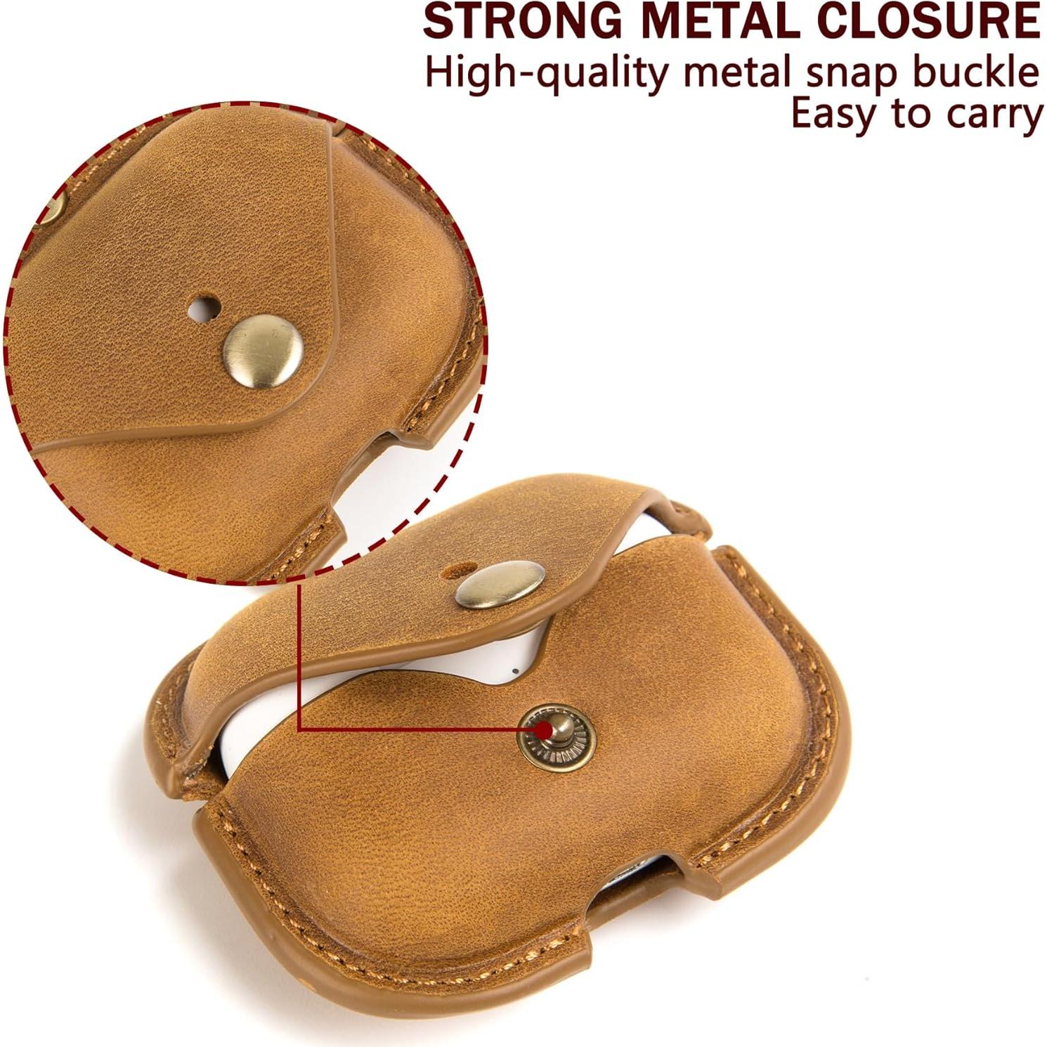 Funda de Carga de Cuero Crazy Horse para AirPods Pro 2019/2022