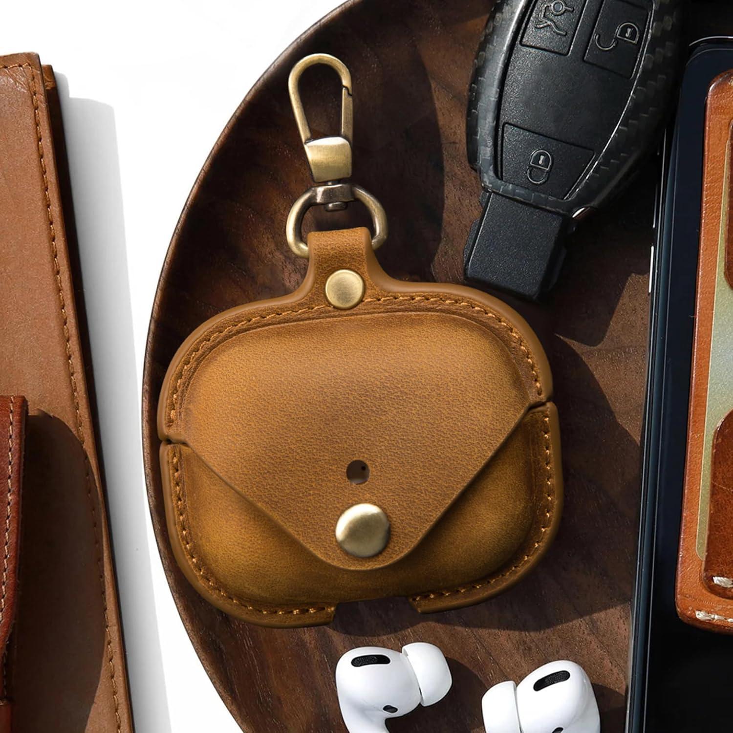 Funda de Carga de Cuero Crazy Horse para AirPods Pro 2019/2022