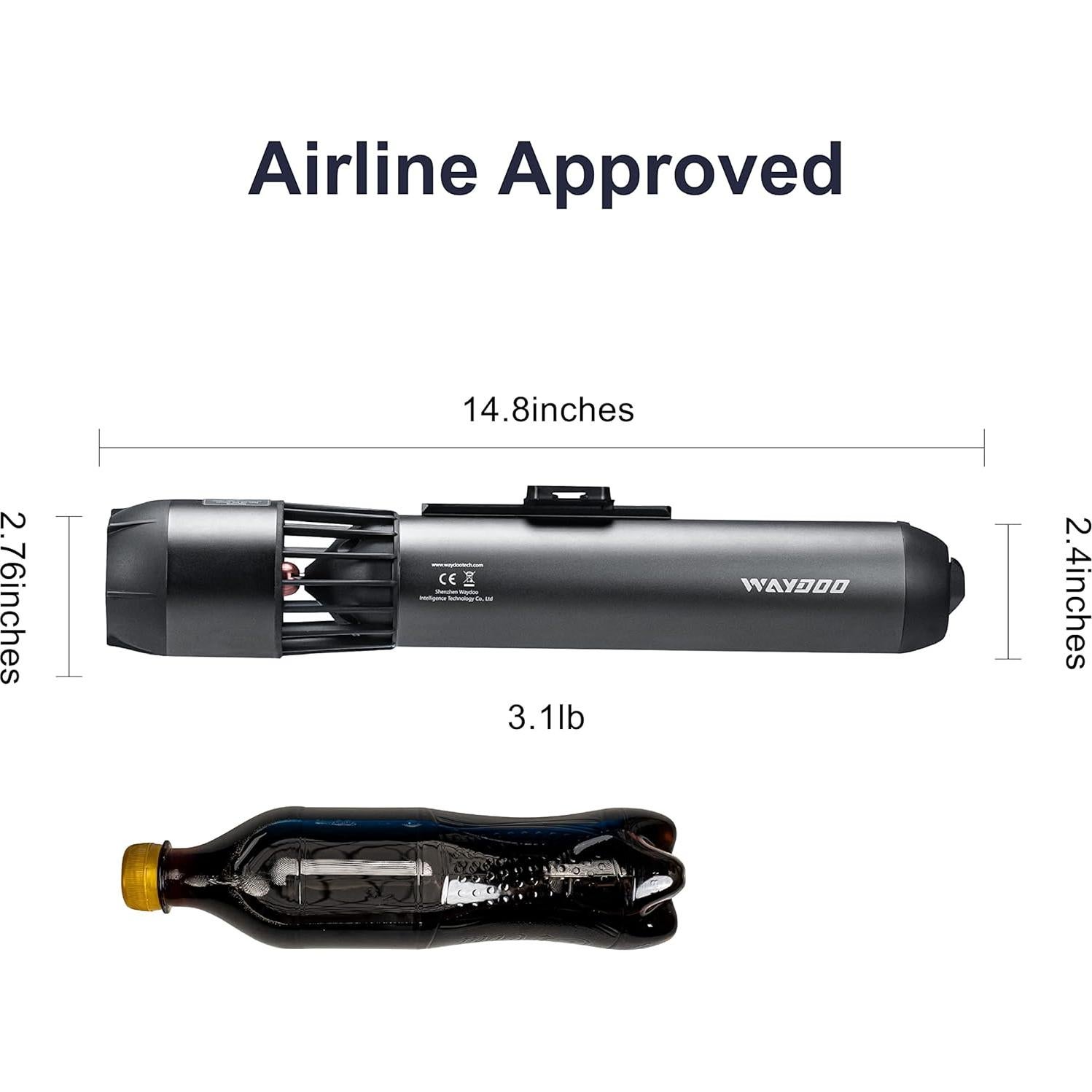 Scooter Submarino Waydoo Subnado Negro y Rojo 1.36 kg