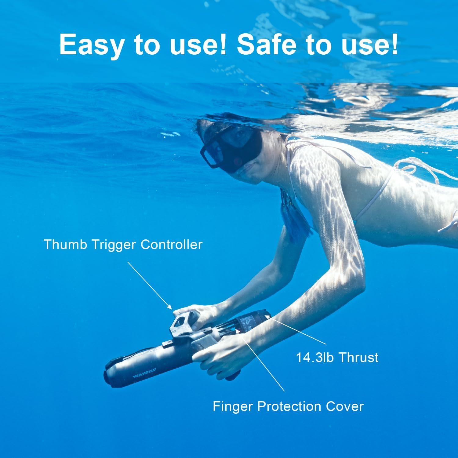 Scooter Submarino Waydoo Subnado Negro y Rojo 1.36 kg