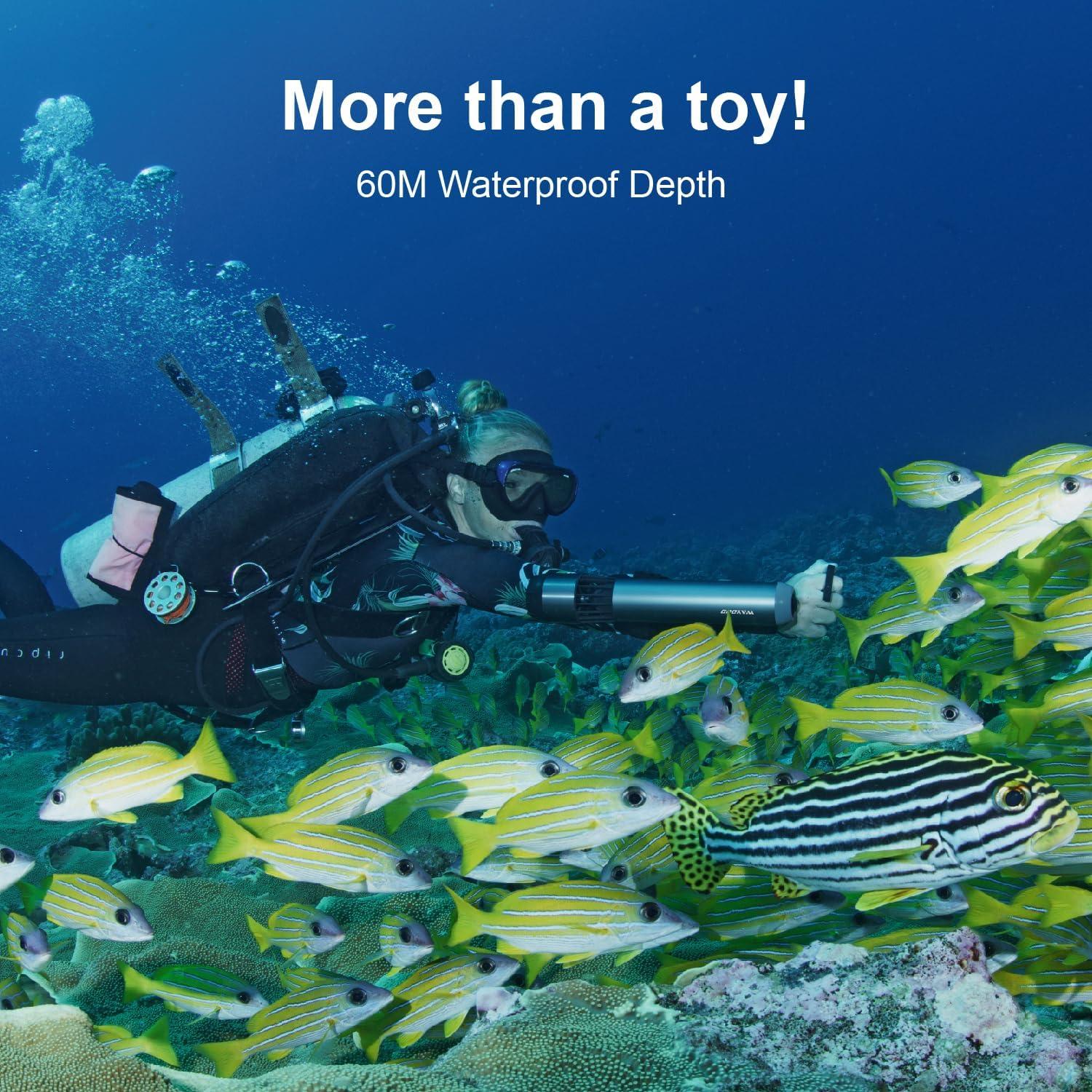 Scooter Submarino Waydoo Subnado Negro y Rojo 1.36 kg