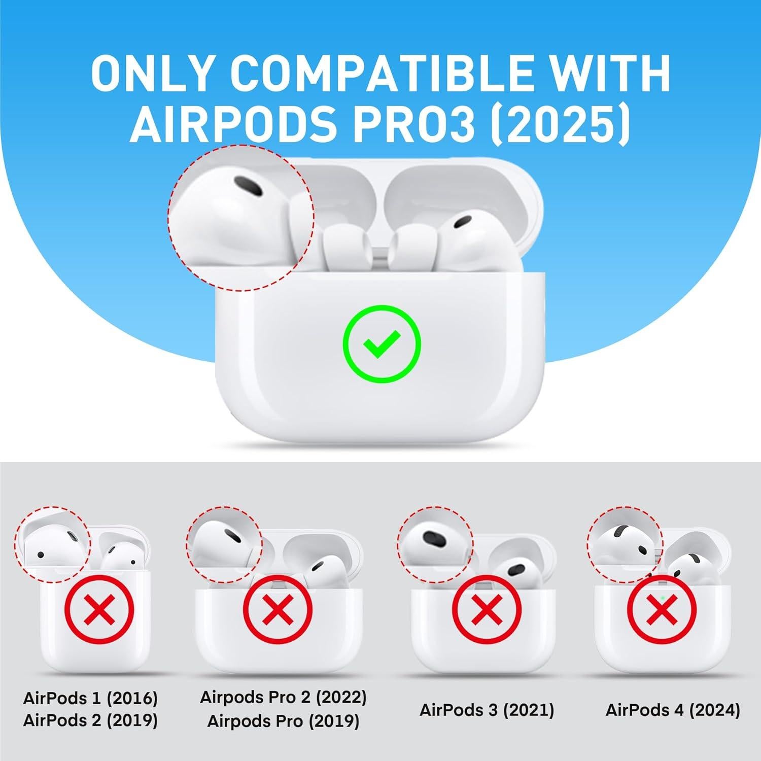 Funda de Cuero Maxjoy para AirPods Pro 3 - Marrón Oscuro