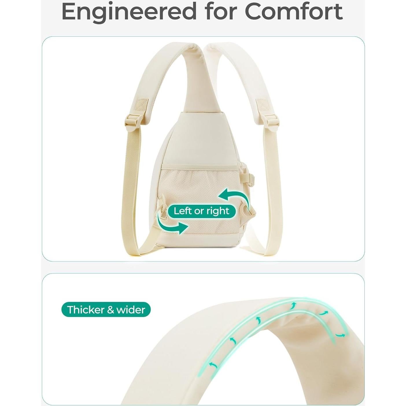 Mochila Cruzada Pequeña BAGSMART Negra 30x18x12 cm