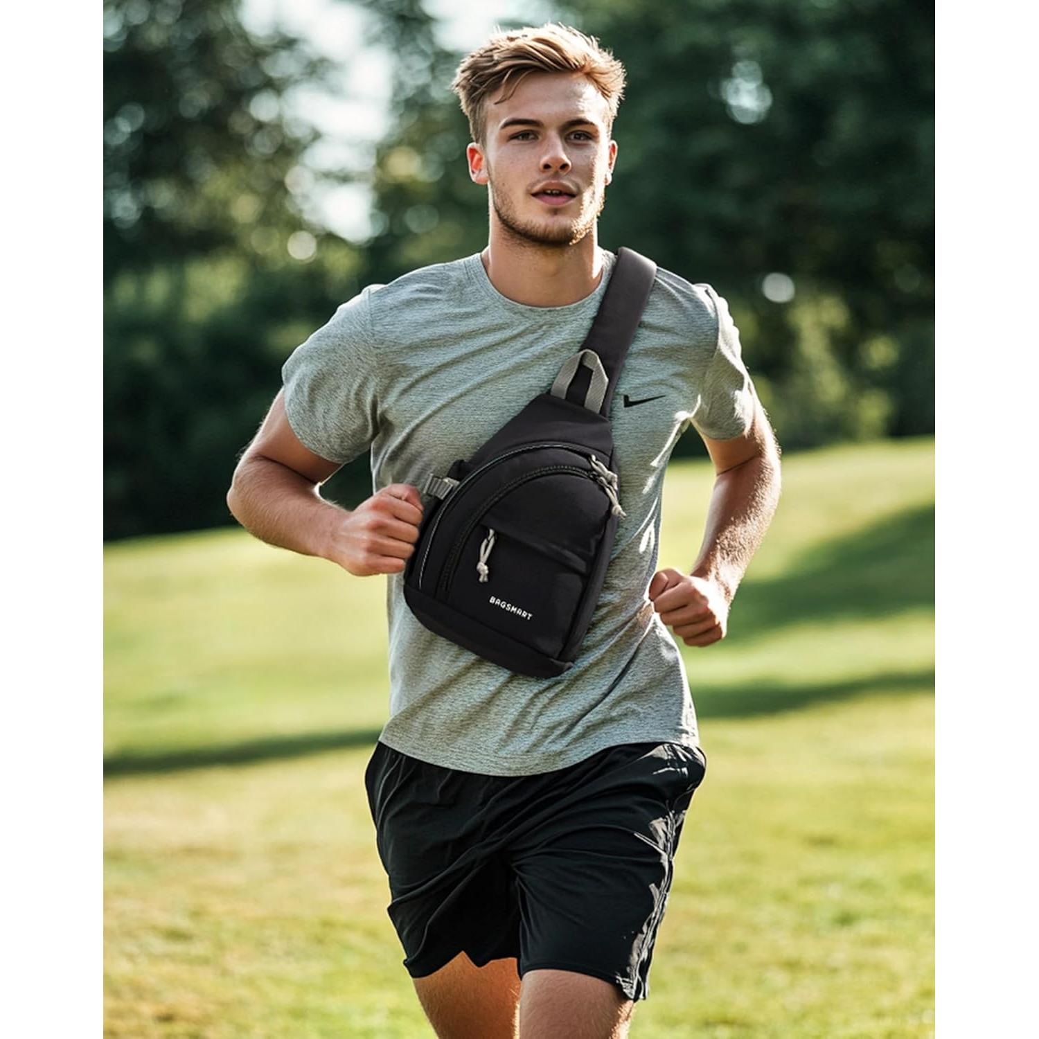 Mochila Cruzada Pequeña BAGSMART Negra 30x18x12 cm