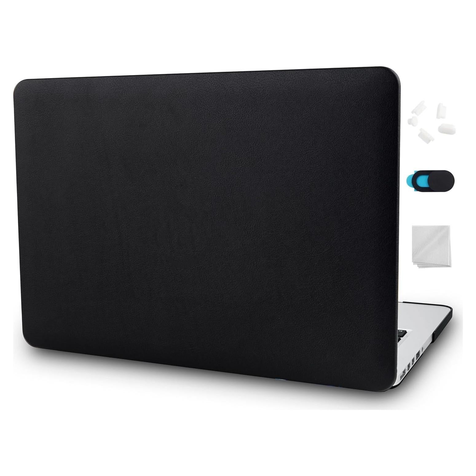 Funda de Cuero Negro KECC para MacBook Pro 13" Retina 2012-2015