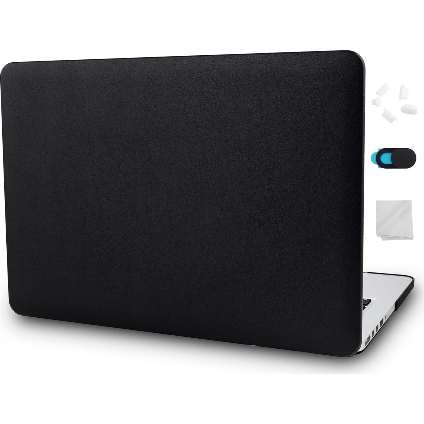 Funda de Cuero Negro KECC para MacBook Pro 13" Retina 2012-2015