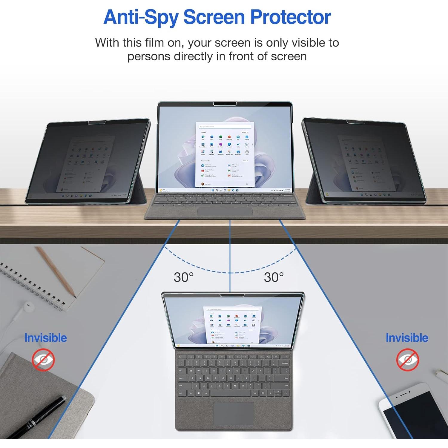 Protector de Pantalla Privada ProCase para Surface Pro 11/10/9 13"