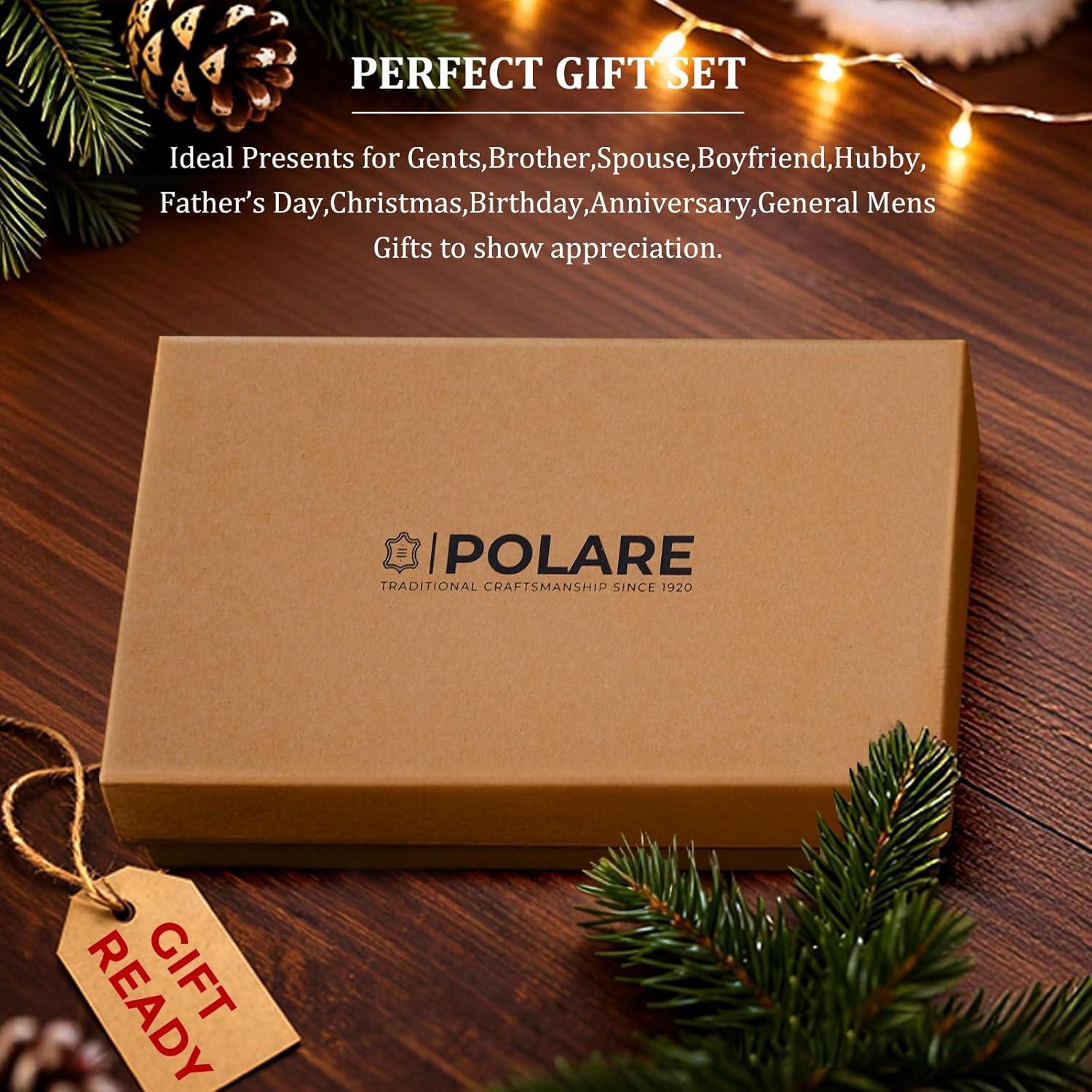 Funda de Pasaporte de Cuero Polare con Bloqueo RFID - Café