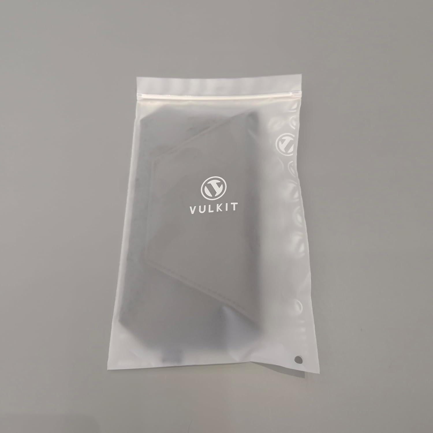 Estuche de Gafas de Cuero VULKIT Unisex Negro 19x8.8 cm