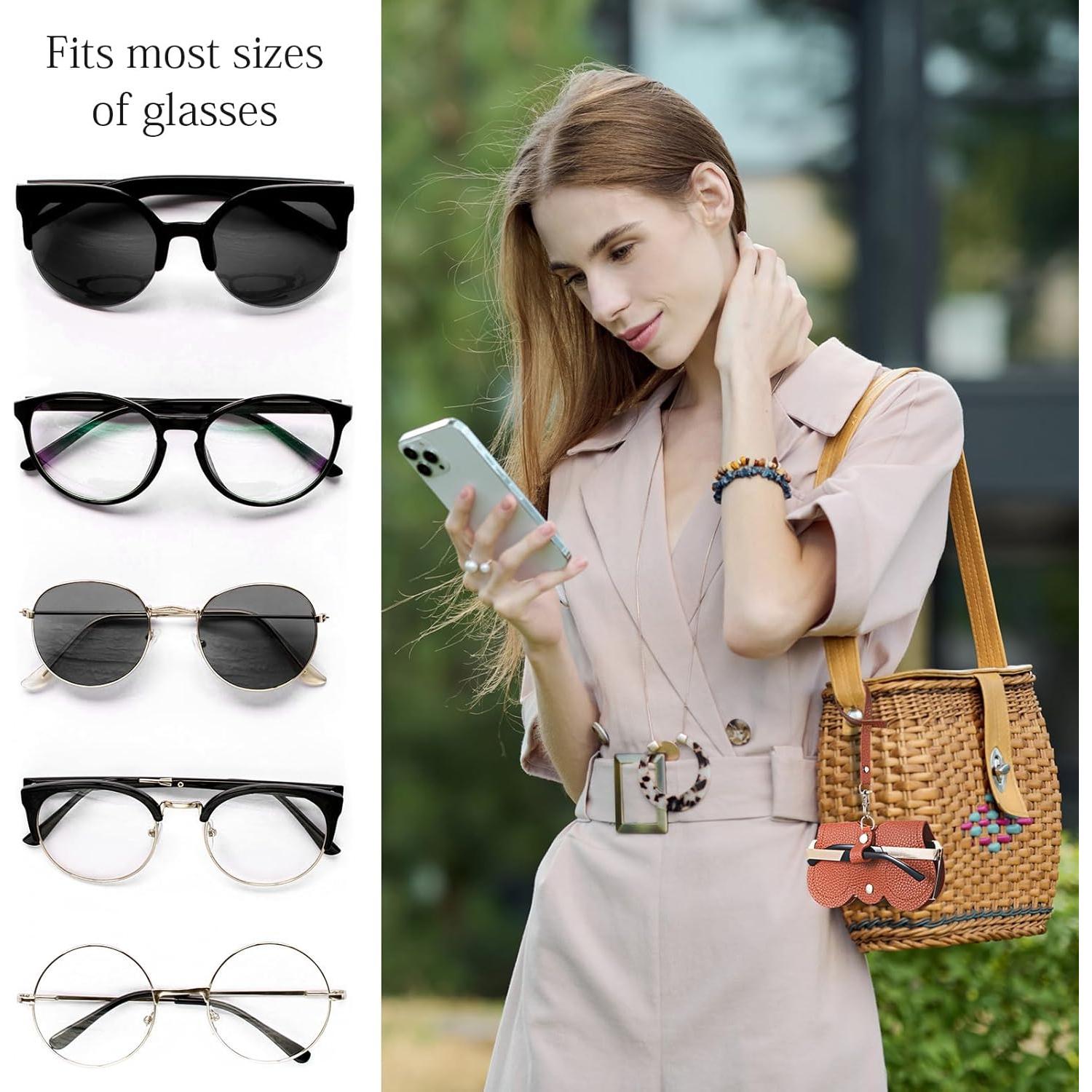 8 Estuches de Gafas de Sol de Cuero PU para Hombres y Mujeres