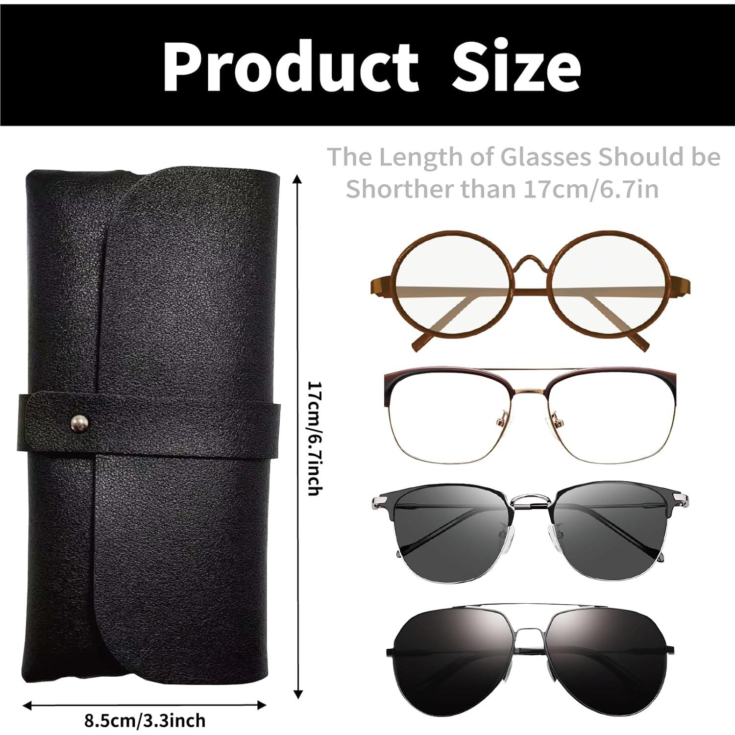 Estuche de Gafas de Cuero ZoiNavyer - 2 Piezas con Paño