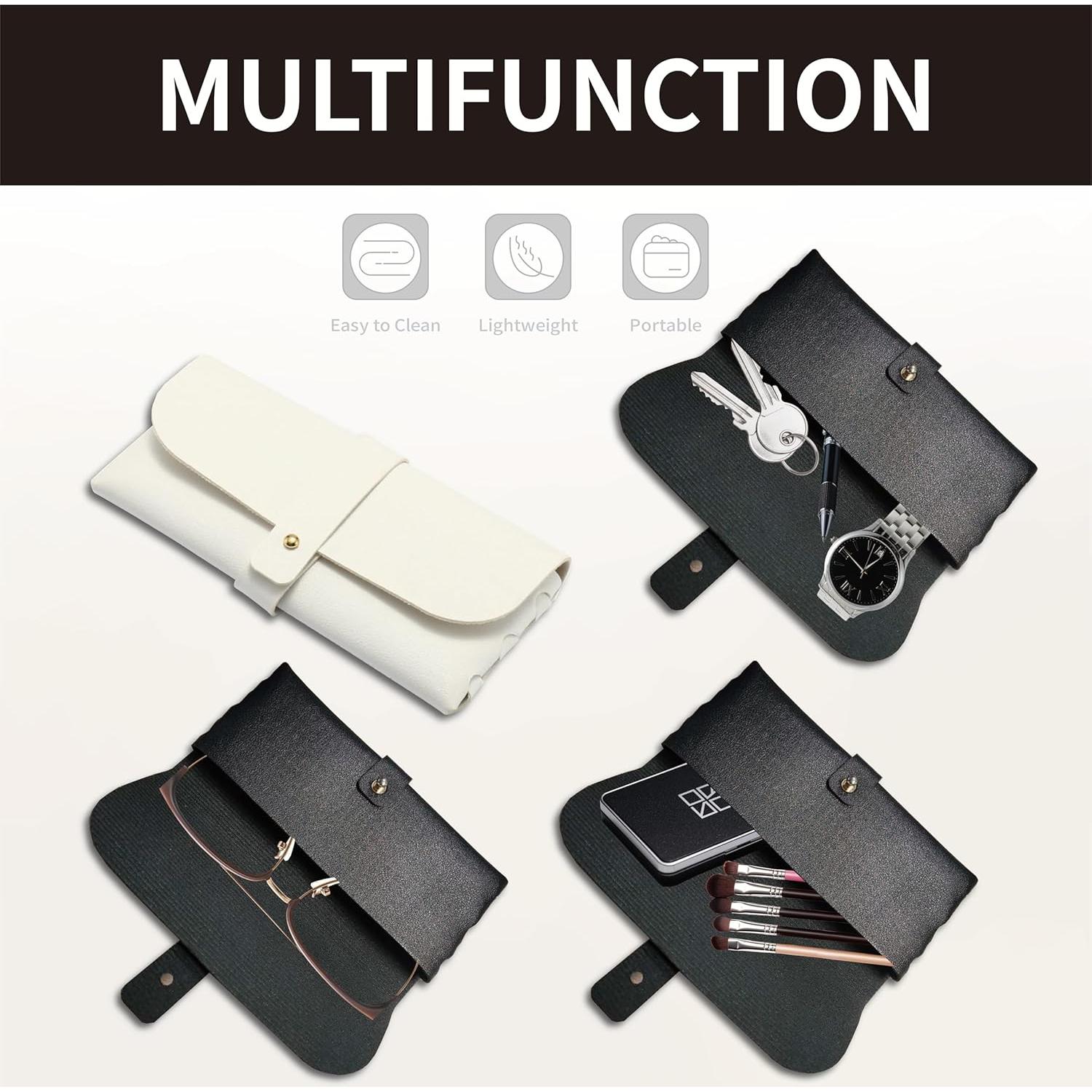 Estuche de Gafas de Cuero ZoiNavyer - 2 Piezas con Paño