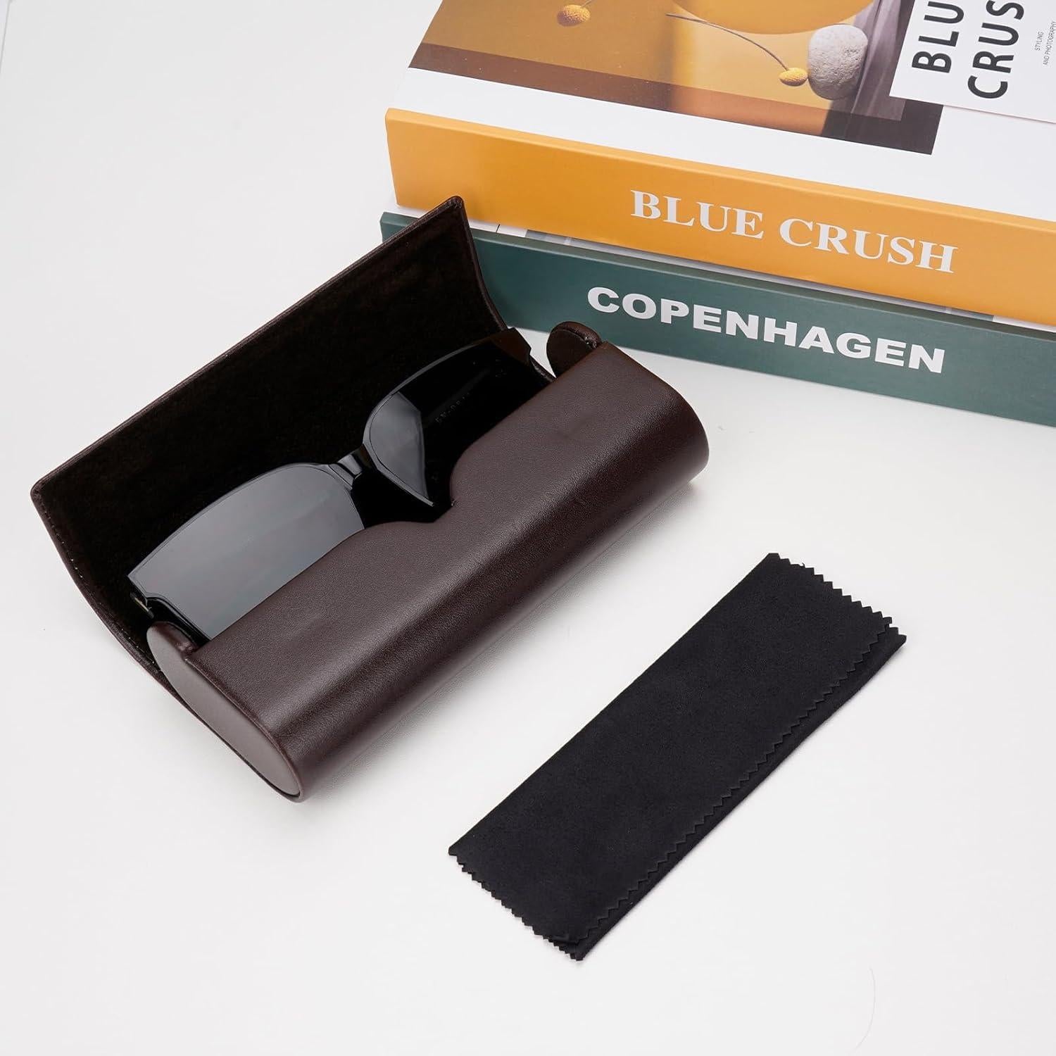 Estuche Grande para Gafas de Sol Linkidea Café Doble Puente