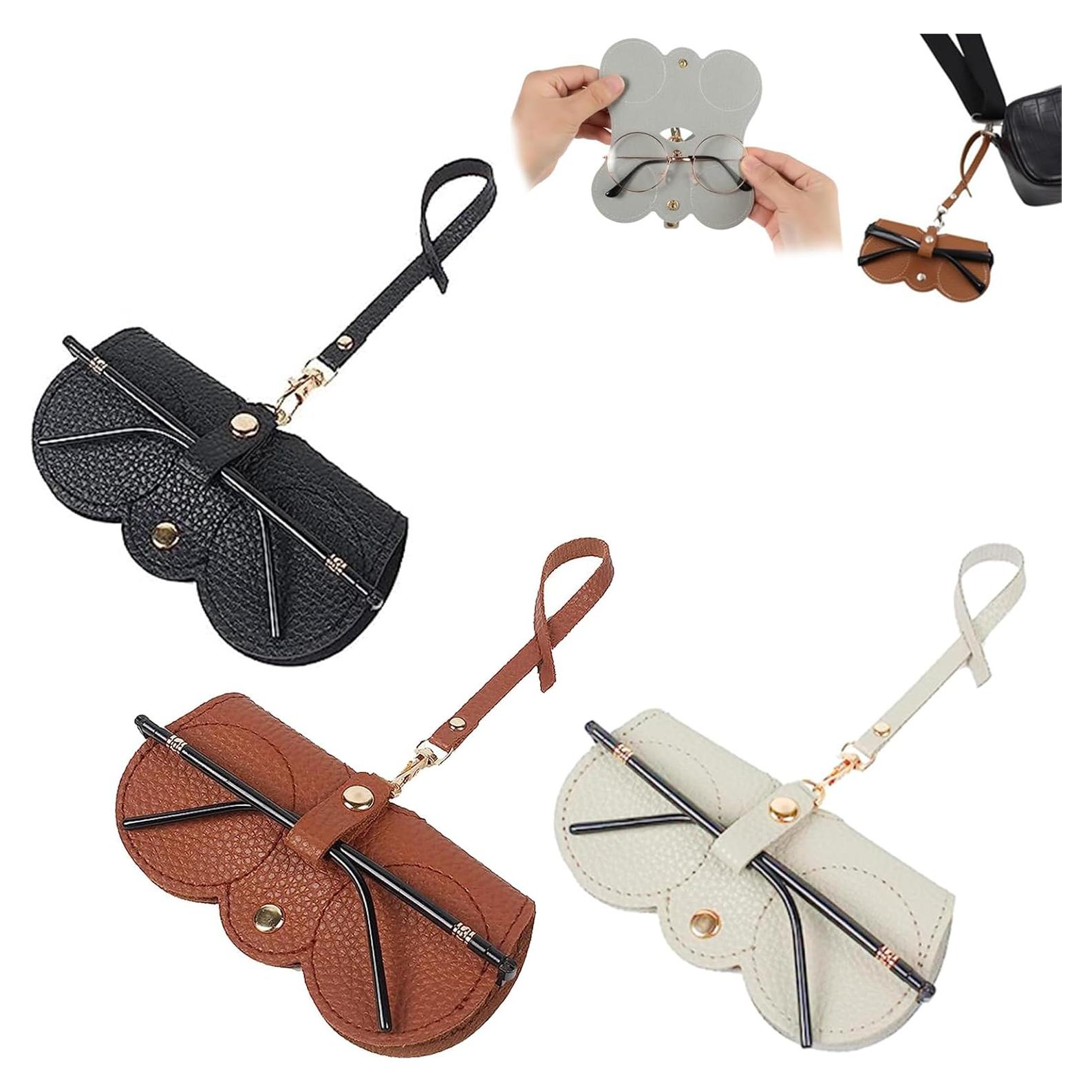 Bolsa de Gafas de Sol de Cuero PU Suave - 3 Piezas