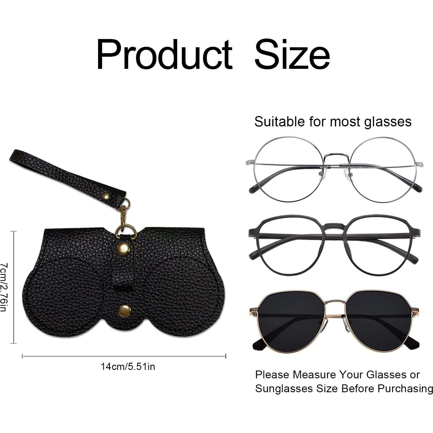 Bolsa de Gafas de Sol de Cuero PU Suave - 3 Piezas