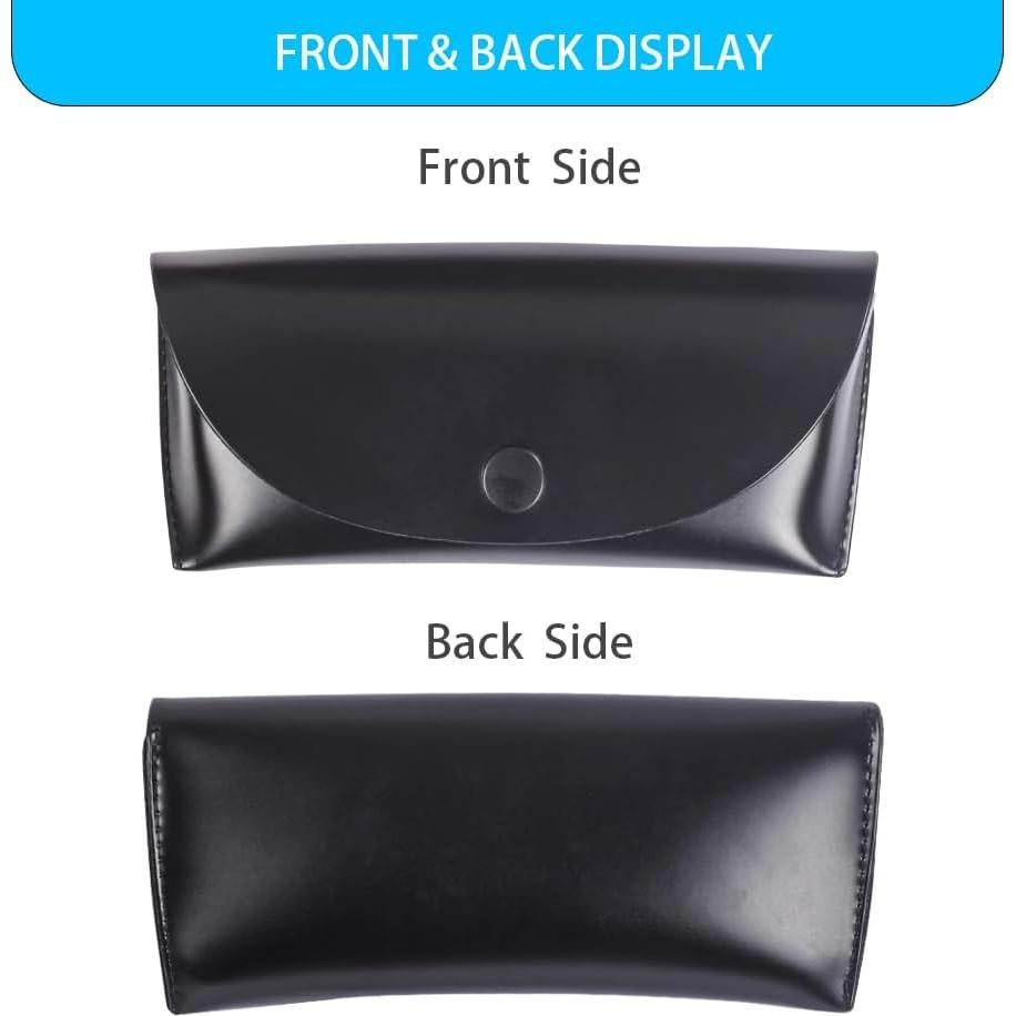 Funda de Gafas de Cuero Bagtu Negra Resistente a Golpes 17.5cm