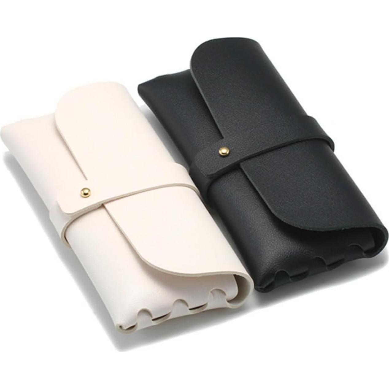 Paquete de 8 estuches de gafas de PU suave - Blanco y negro