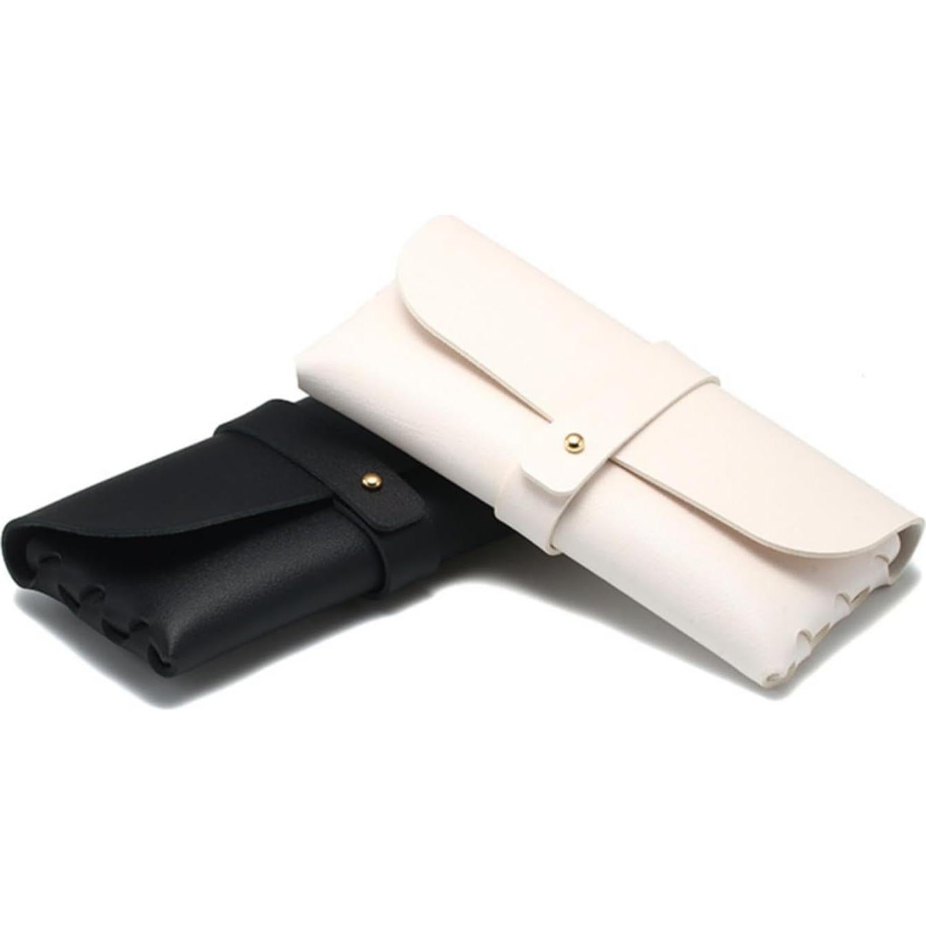 Paquete de 8 estuches de gafas de PU suave - Blanco y negro