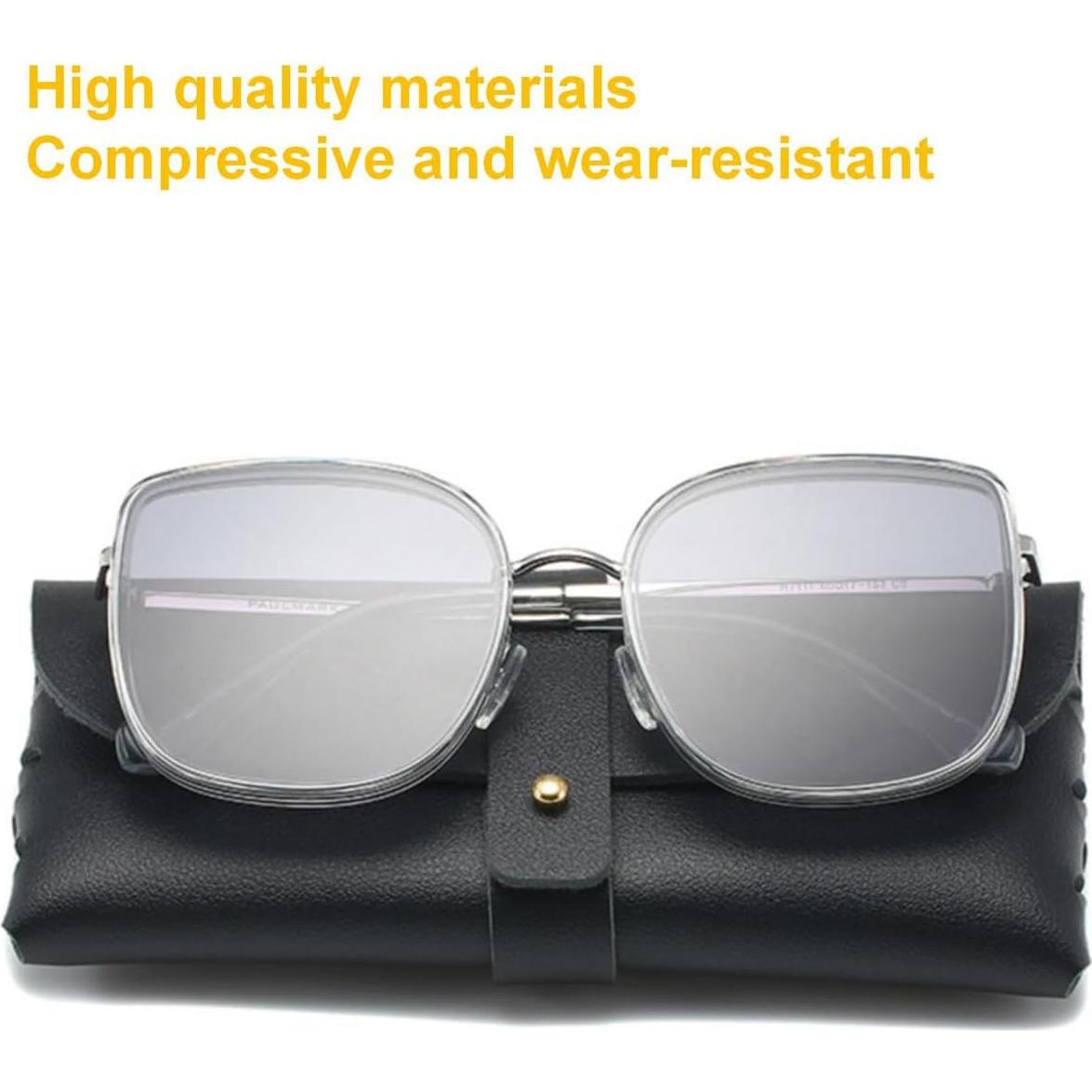 Paquete de 8 estuches de gafas de PU suave - Blanco y negro